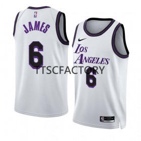 Dres Los Angeles Lakers LeBron James 6 Nike 2022-23 City Edition Bijela Swingman - Muške